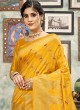 Wedding Wear Saree In Golden Yellow